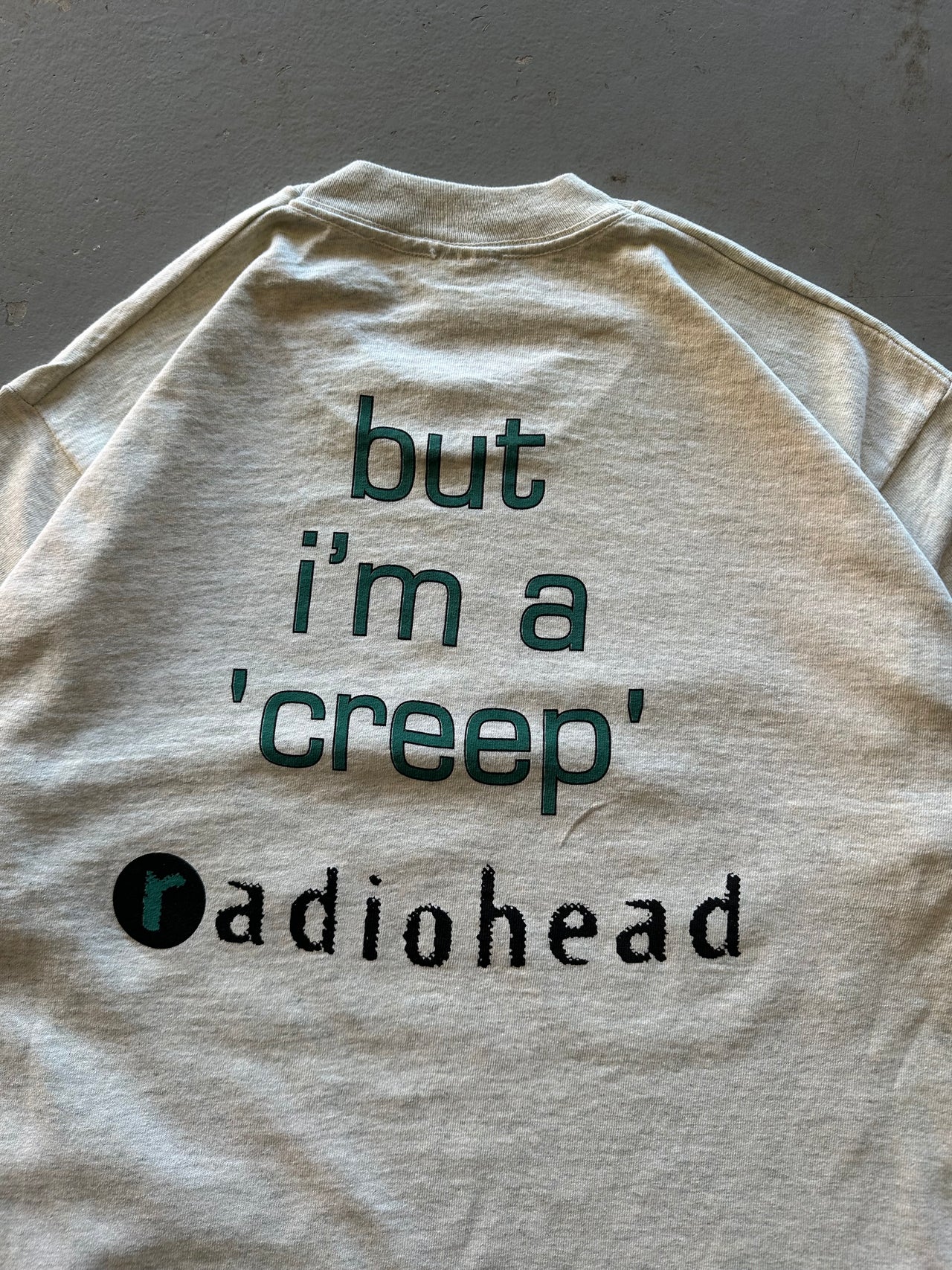 1990’s RADIOHEAD “CREEP” GREY TEE L