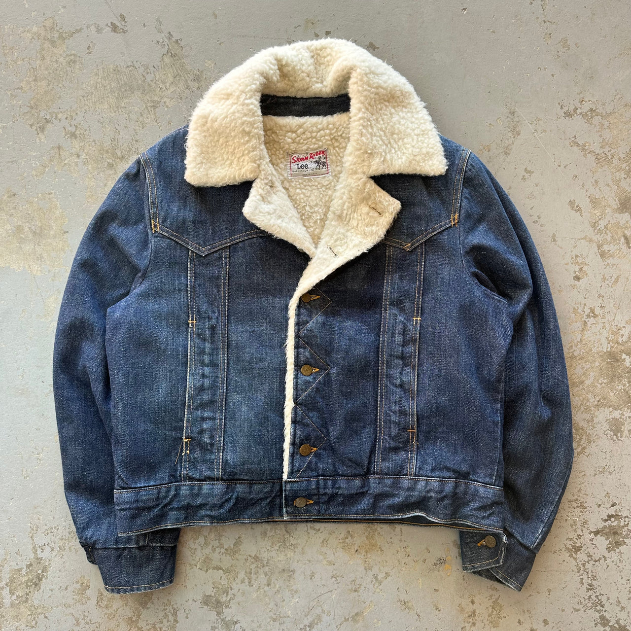 1970’s LEE STORM RIDER FUR DENIM JACKET L