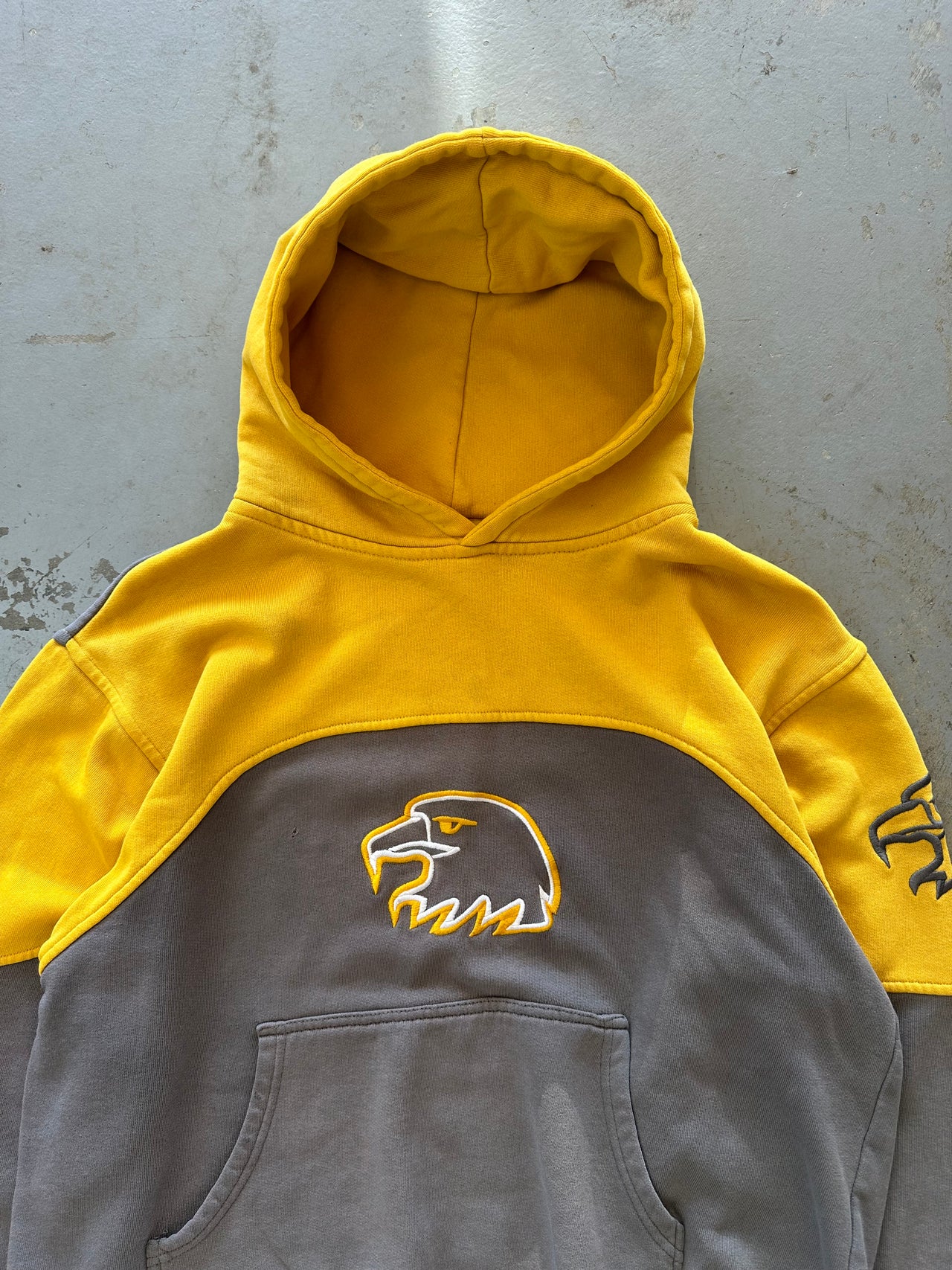 1990’s YELLOW HAWK RUSSELL HOODIE L